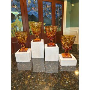 Amber Colony Park Lane Glass Cordials